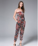 Off-the-shoulder Printed Jumpsuit